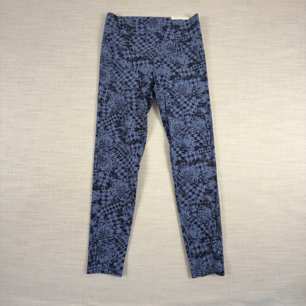 NWT OFFLINE by Aerie Real Me Xtra 7/8 Hi-Rise Leggings Blue Floral Houndstooth M